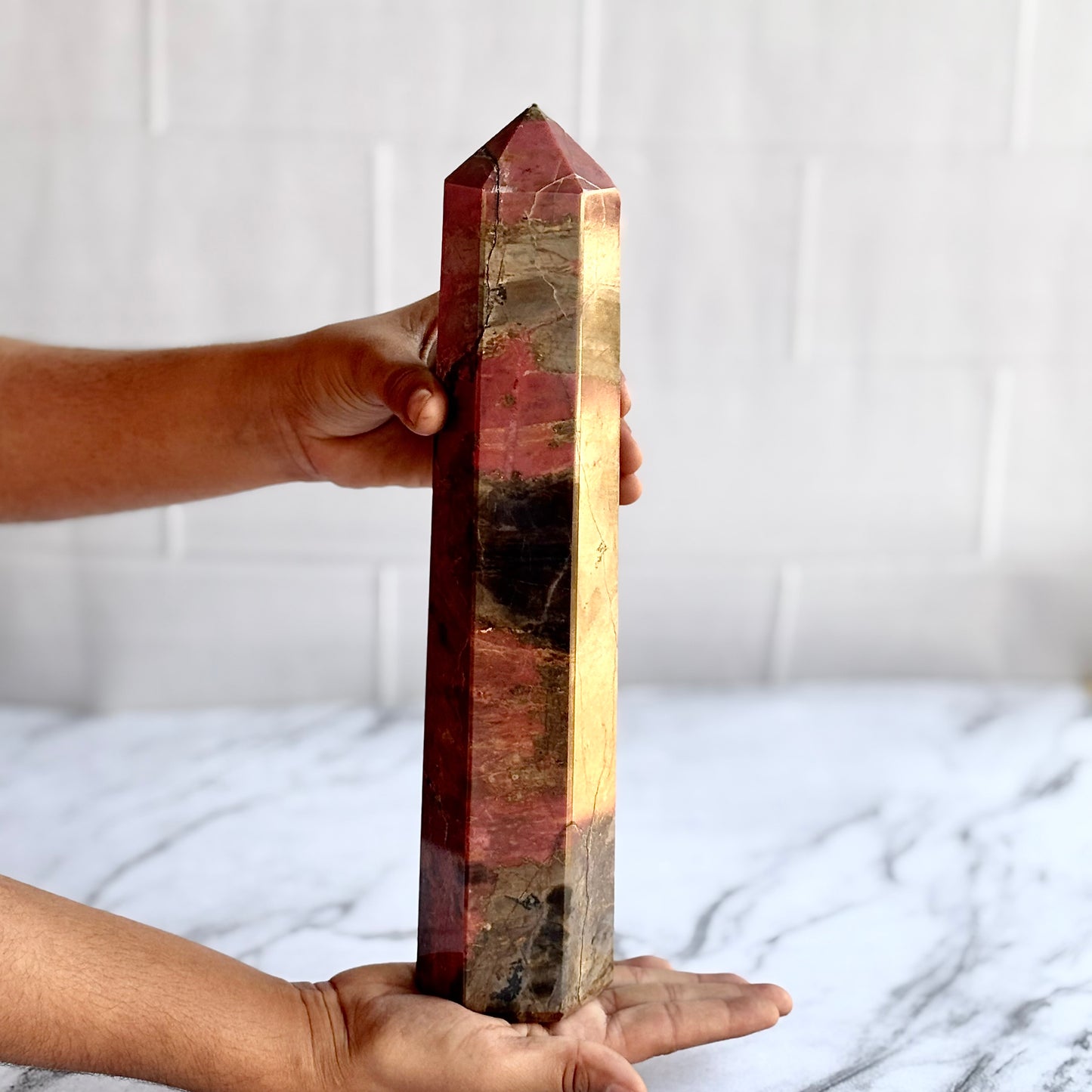 Rhodonite XXL Tower - 2.5 Kg